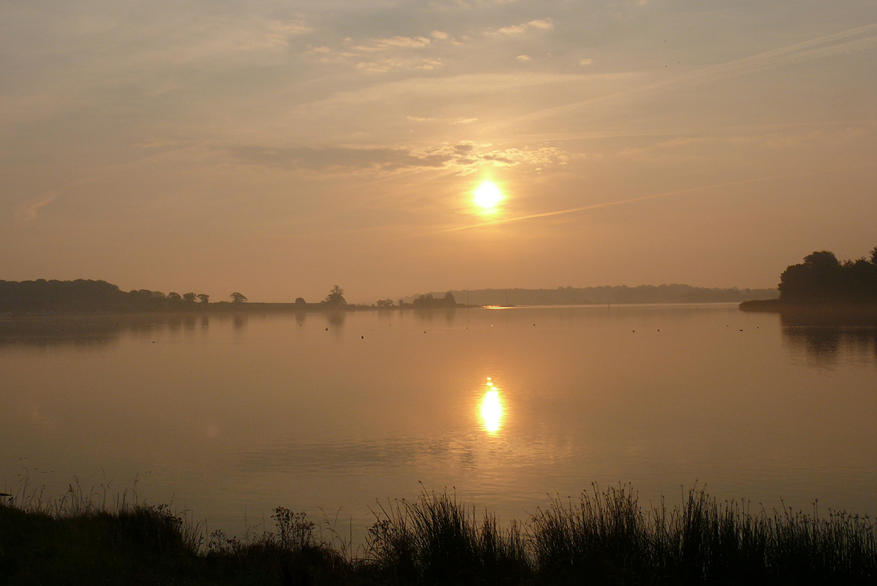 Solnedgang over Sildekulen. Gråsten.